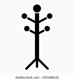 Glyph hat stand vector icon