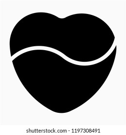 Glyph heart pixel perfect vector icon