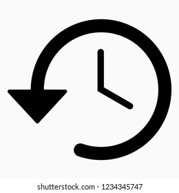 Glyph History vector icon