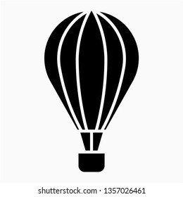 Glyph hot air balloon vector icon