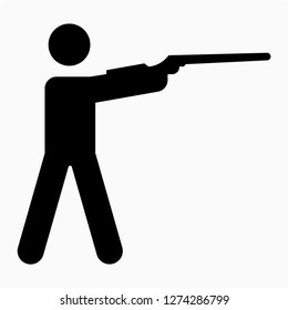 Glyph hunting pixel perfect vector icon