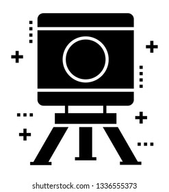 Glyph icon of astronaut camera 