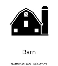 Glyph icon of  barn 