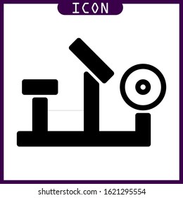 Glyph icon of bench preacher in vector design