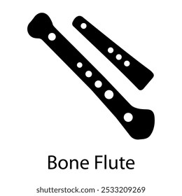 A glyph icon of bone flute 