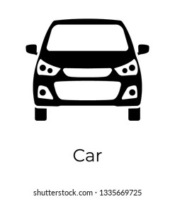 Glyph icon of car 