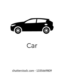 Glyph icon of  car 