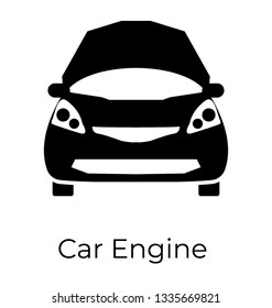 Glyph icon of  car 