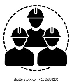 
Glyph icon construction workers, builders.
