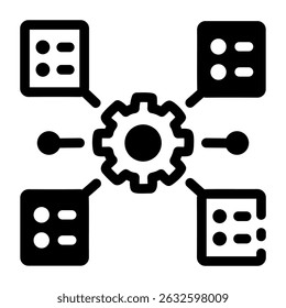 Glyph icon depicting data integration component links
