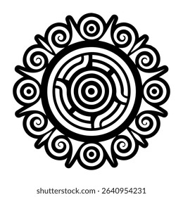 Glyph icon depicting life spiral symbol