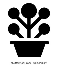 Glyph icon design of cactus, prickly pear