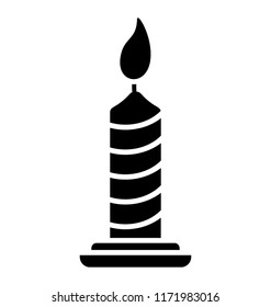 
glyph icon design of a candle
