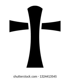 Glyph icon design of cross symbol 