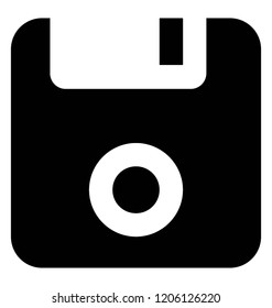 
Glyph icon design of a floppy disk
