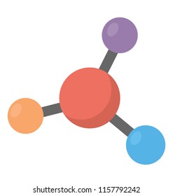
glyph icon design of molecule structure 
