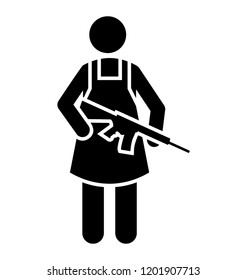 Glyph icon design of soldier or commando