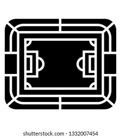 Glyph icon design of stadium view 