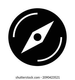 glyph icon design vector compass
