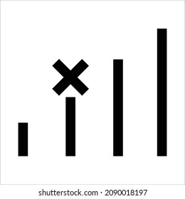 glyph icon design vector no signal