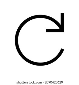 glyph icon design vector restart