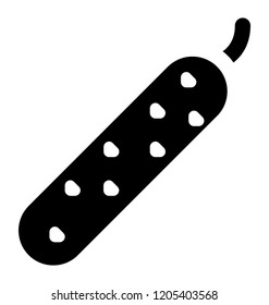 
Glyph icon design of a vegetable, bottle gourd
