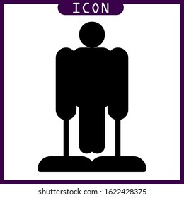 Glyph icon of dip section in vector design