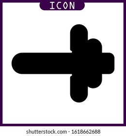 Glyph icon of dumbbell arrow in vector design