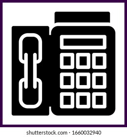 icono de glifo de máquina de fax en diseño vectorial