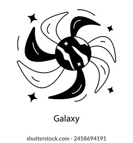 Here’s a glyph icon of a galaxy 