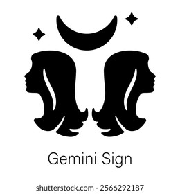 Here’s a glyph icon of gemini sign 