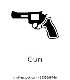 Glyph icon of  gun 