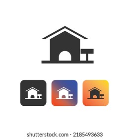 glyph icon illustration of a house for sale, with a white background, vector design is very suitable for websites, apps, banners, mobile and others.
