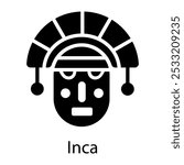 A glyph icon of inca