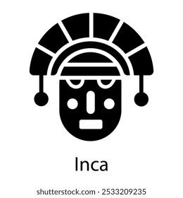 Eine Glyphe Symbol von inca