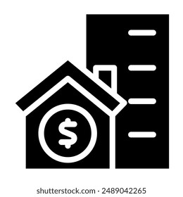 glyph icon  for investment, finance, business, financial, success, growth, money, economy, profit, graph