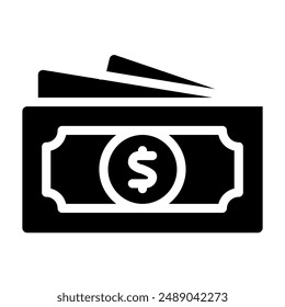 glyph icon  for investment, finance, business, financial, success, growth, money, economy, profit, graph