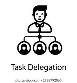 A glyph icon of leadership, editable design 