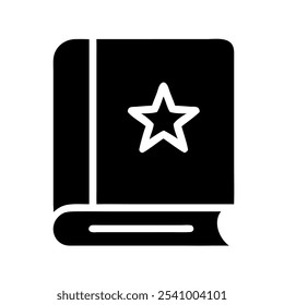Glyph icon of a magic spellbook, suitable for Halloween and fantasy themes.