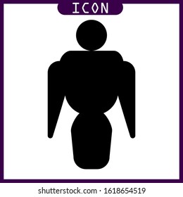 Glyph icon of man in vector design