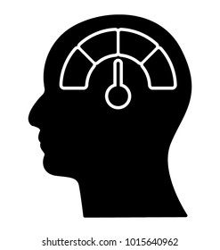 
 Glyph icon mental performance, cognitive performance
