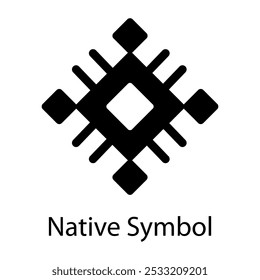 Um ícone de glifo de símbolo nativo 