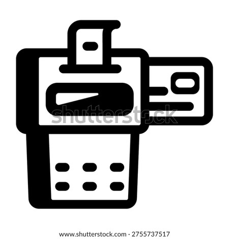 A glyph icon of pos machine