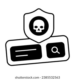 Glyph icon of secure search 