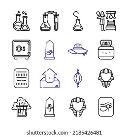 glyph Icon Set with line icons. Modern Thin Line Style. Suitable for Web and Mobile Icon. Vector illustration EPS 10.