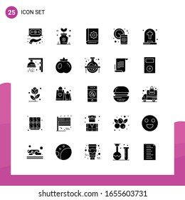 Conjunto de iconos de glifo. Paquete de 25 iconos sólidos aislados en fondo blanco para el diseño de sitios web con capacidad de respuesta Impresión y aplicaciones móviles.