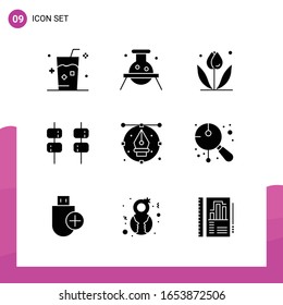 Glyph Icon set. Pack of 9 Solid Icons isolated on White Background for responsive Website Design Print and Mobile Applications.