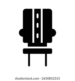 Here’s a glyph icon showcasing a capacitor