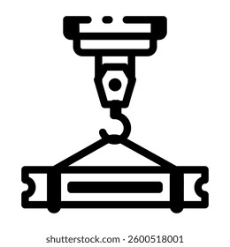 Glyph icon showing a construction lifting hook 

