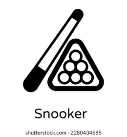 A glyph icon of snooker pool